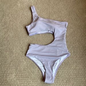 New shein swim suit light lilac color size med